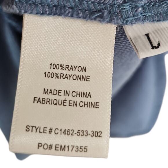 Cloth & Stone V-Neck Tunic Top Blue Size L - Picture 4 of 5